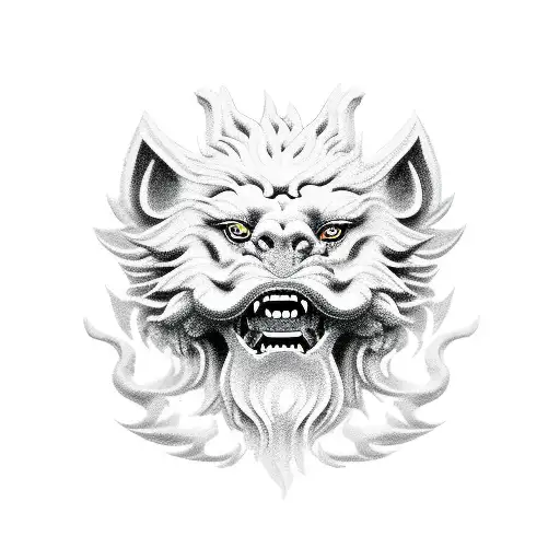 Foo Dog tattoo design idea