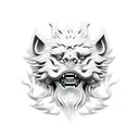 Foo Dog tattoo design idea