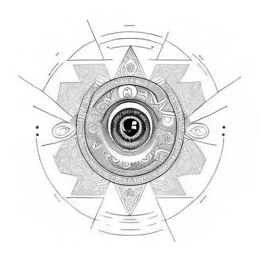 Turkish eye tattoo design idea