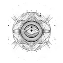 Turkish eye tattoo design idea