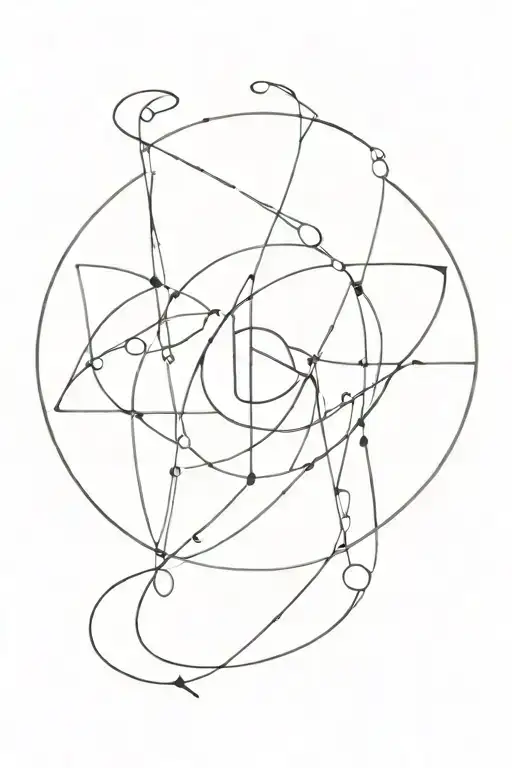 gemini symbol, ocean elements, animal motif, witchcraft and tarot, balance and flow tattoo design idea