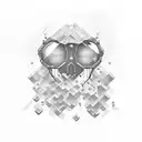 honey comb tattoo design idea