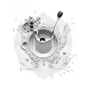 honey comb tattoo design idea