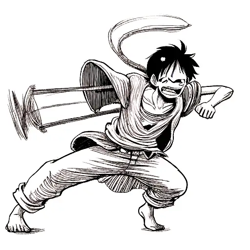 Luffy tattoo design idea