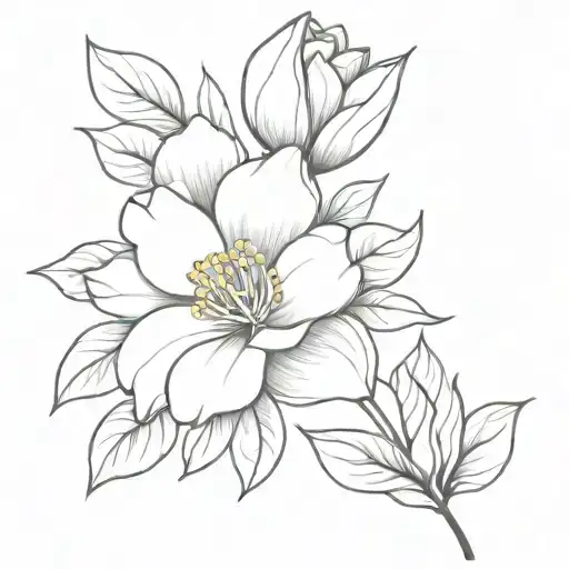 may flower  tattoo design idea