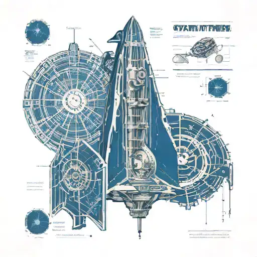 Star trek enterprise 1701 D blueprint tattoo design idea
