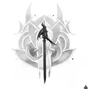 gideon with sword tattoo design idea