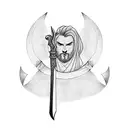 gideon with sword tattoo design idea