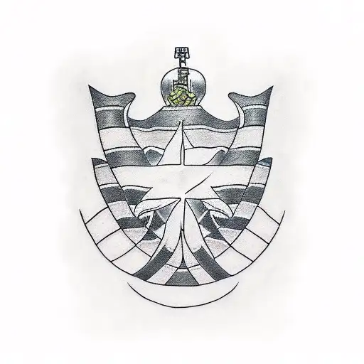 Create a tattoo that represents the connection between military service and music. tattoo design idea