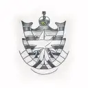 Create a tattoo that represents the connection between military service and music. tattoo design idea