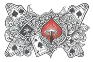 poker card tattoo design idea