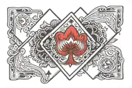 poker card tattoo design idea