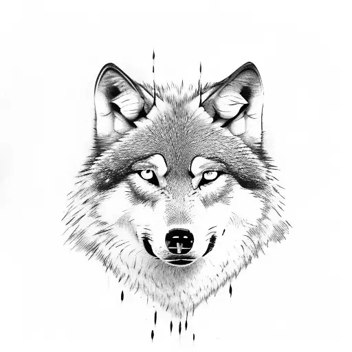 wolf and ronin tattoo design idea