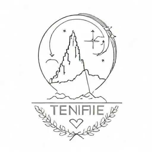 A minimalist tattoo of the coordinates of Tenerife  symbolizing your love for the island tattoo design idea