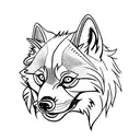 ginger wolf tattoo design idea