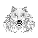 ginger wolf tattoo design idea