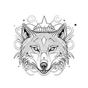 ginger wolf tattoo design idea