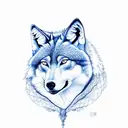ginger wolf tattoo design idea
