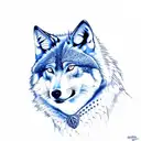 ginger wolf tattoo design idea