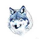 ginger wolf tattoo design idea