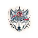 ginger wolf tattoo design idea