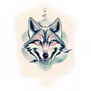 ginger wolf tattoo design idea