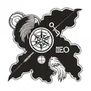 circle with five even lines and first line says M 12.30.87 second line says D 12.27.87 third line says A 10.06.09  tattoo design idea