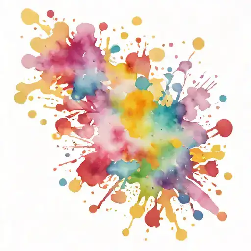 confetti exploding tattoo design idea