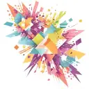 confetti exploding fireworks tattoo design idea