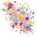 confetti exploding fireworks tattoo design idea