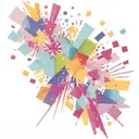 confetti exploding fireworks tattoo design idea