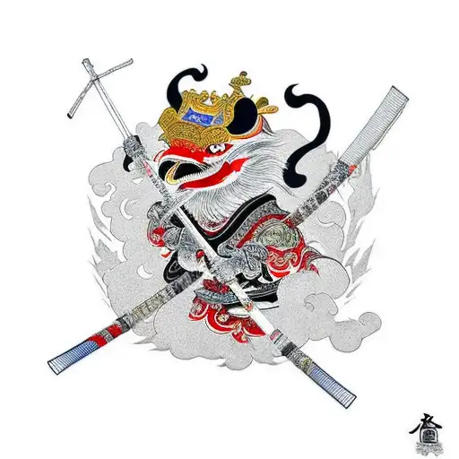 Samurai Elmo  tattoo design idea
