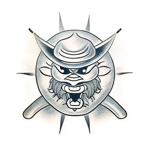 Samurai Elmo  tattoo design idea