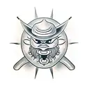 Samurai Elmo  tattoo design idea