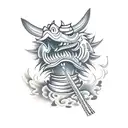 Samurai Elmo  tattoo design idea