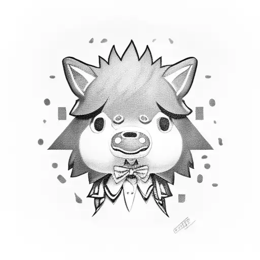 Erik from animal crossing  tattoo design idea