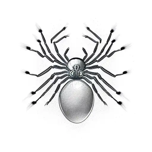 spider heart tattoo design idea