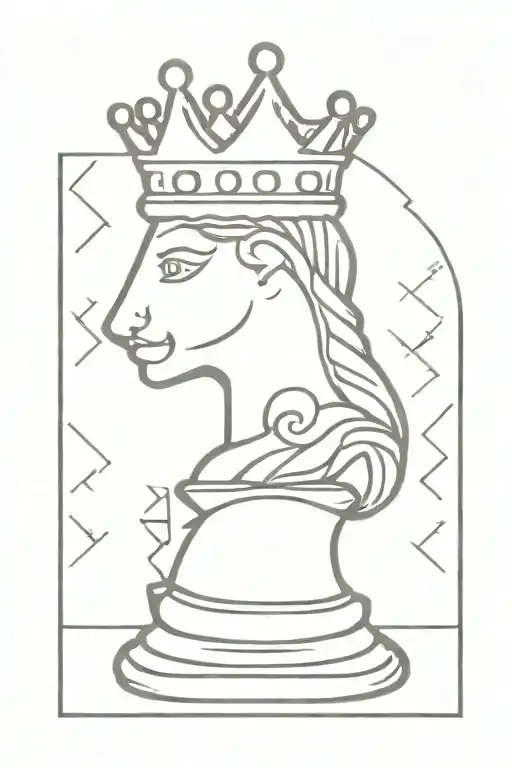 Queen Chess Piece tattoo design idea