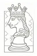 Queen Chess Piece tattoo design idea
