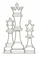 Queen Chess Piece tattoo design idea