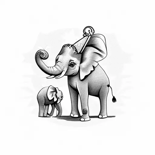 elephant giraffe squirrel unicorn Pennsylvania flag tattoo design idea