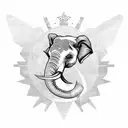 elephant giraffe squirrel unicorn Pennsylvania flag tattoo design idea