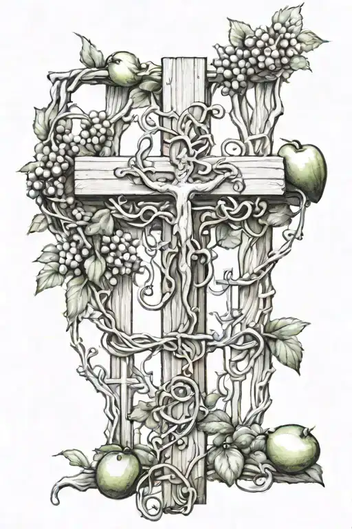 1,284+ Cross With Vine Tattoo Ideas in 2026 - BlackInk AI