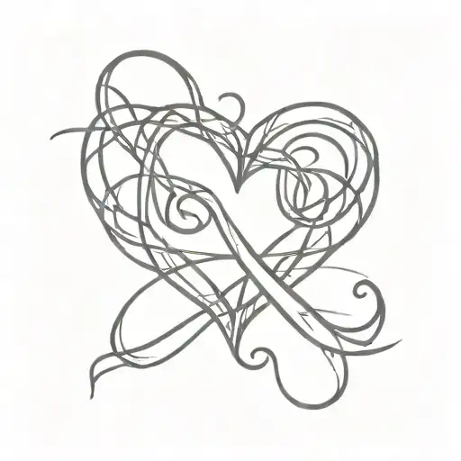 Tattoo in memory of son and dad Heart cardiogram infinity sign tattoo design idea