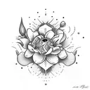 sable laser with flowers tattoo design idea