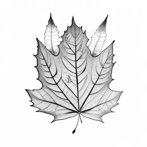 Leaf tattoo design idea
