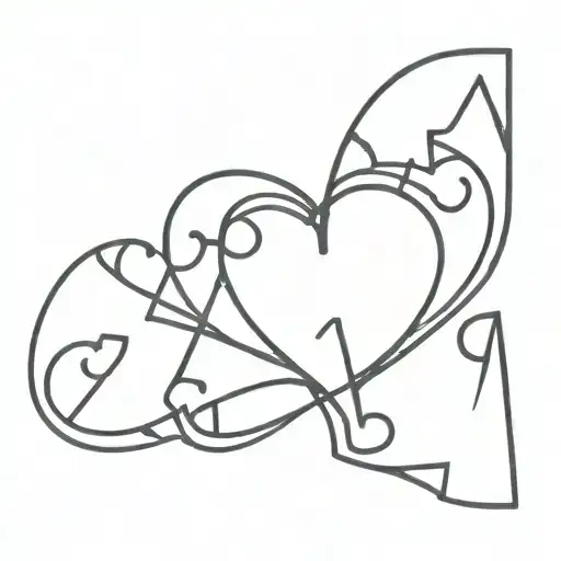 puzzle pieces forming a heart tattoo design idea