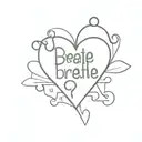 puzzle pieces forming a heart with the word breathe above it tattoo design idea