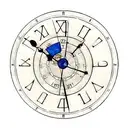 A modern and edgy interpretation of Kairos, the Greek God of Time, with a clock motif incorporated into the design tattoo design idea