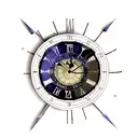 A modern and edgy interpretation of Kairos, the Greek God of Time, with a clock motif incorporated into the design tattoo design idea